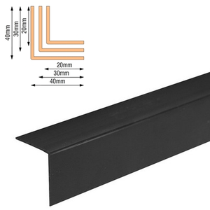 Kutna zidna lajsna L profil PVC LK CRNI 00 – 2,75m