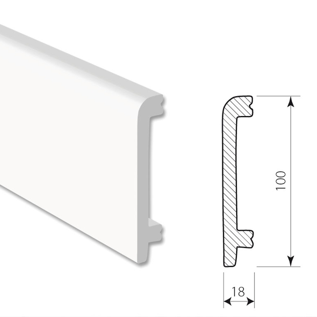 Profifloor lajsna za podove bijela PF0110 2,4m-1