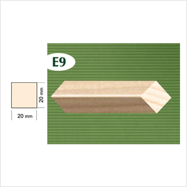 Drvena kvadratna letvica jela E9  20x20mm-0