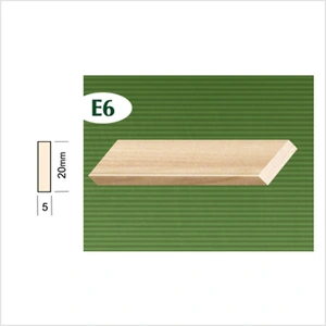 Drvena pravokutna letvica jela E6  20x5mm