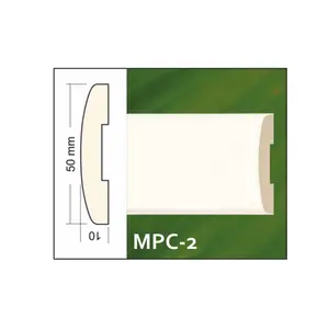 Lajsna oko vrata MDF bijela MPC-2 - širina 50mm